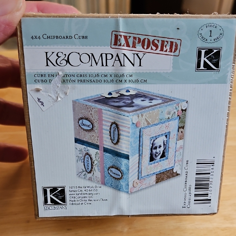 K&Company Exposed Chipboard Cube NEW
